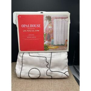 Opalhouse Jungalow In This Together White Shower Curtain 72” X 72”